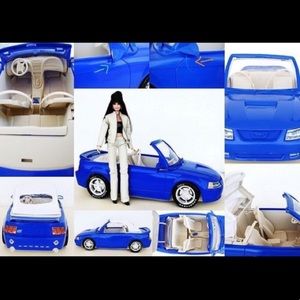Cute blue Barbie convertible
